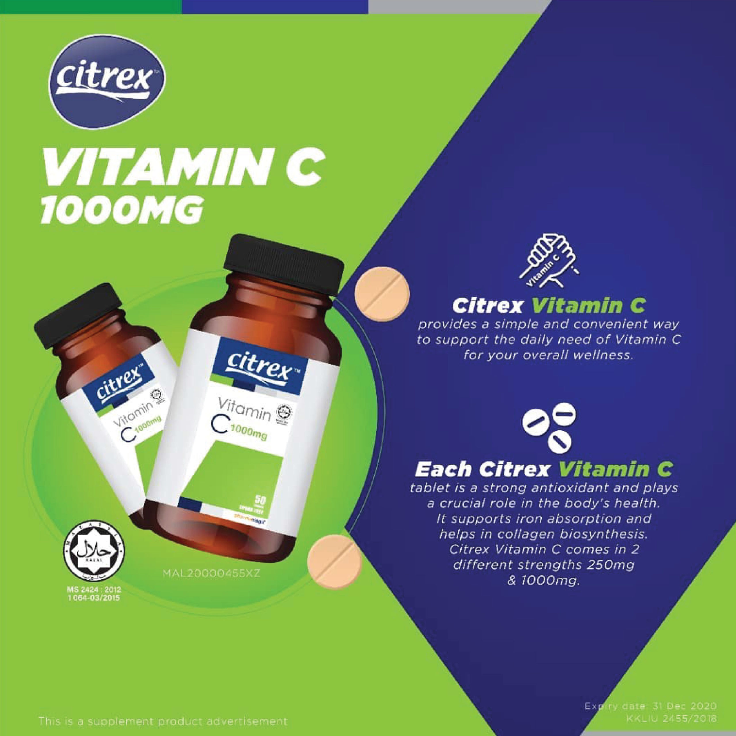 Citrex Vitamin C 1000mg 50s For Adult Alpro Pharmacy