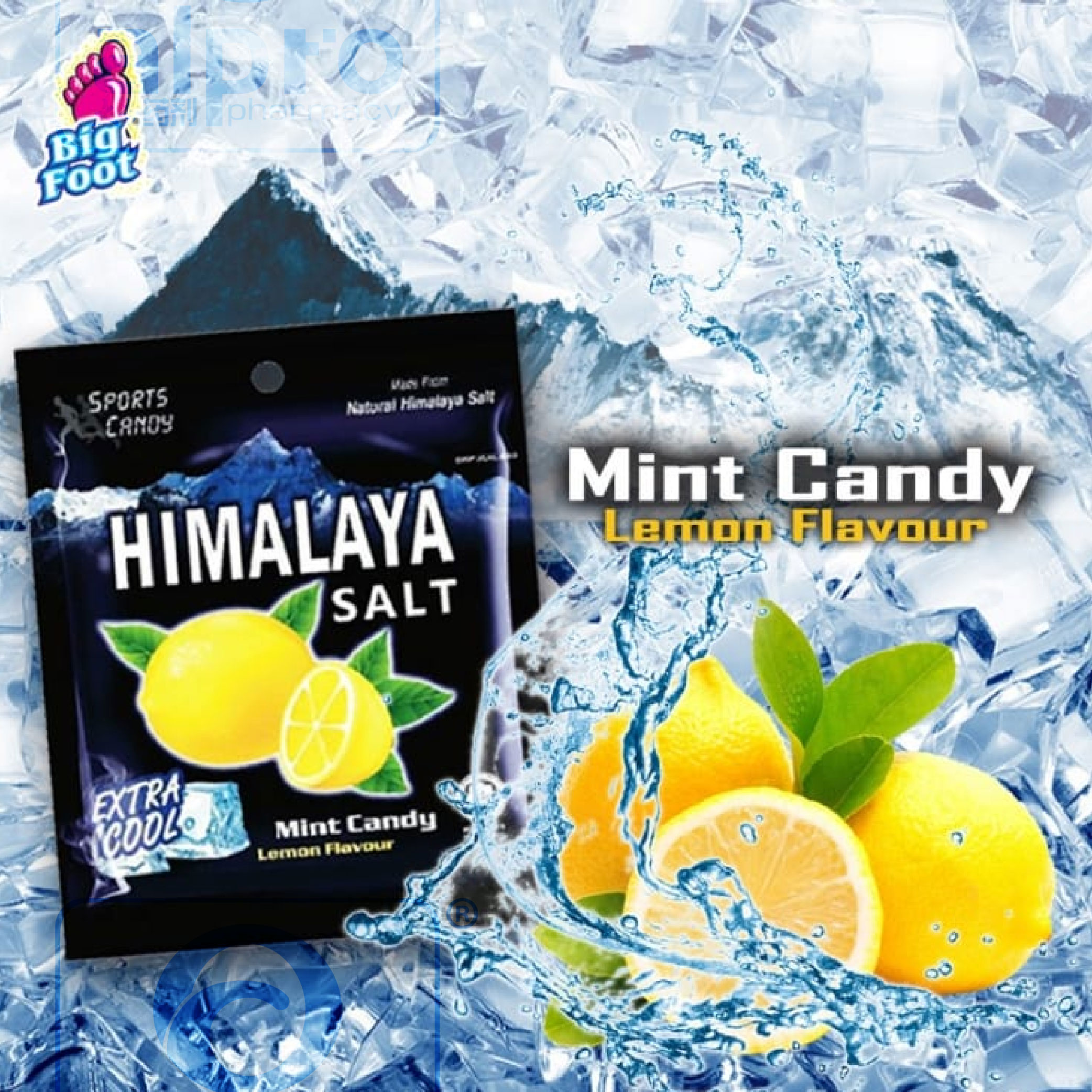 Himalaya Salt Sports Candy Extra Cool Lemon 15gx12s Throat Soothing