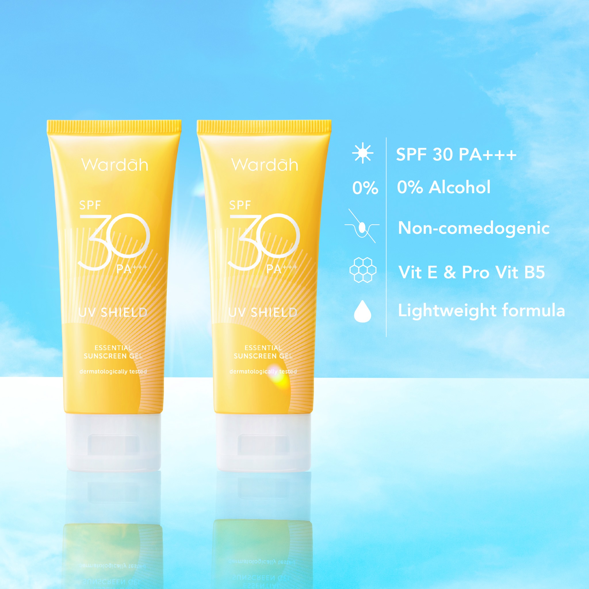 Wardah UV Shield Sunscreen Gel SPF 30 40ml - Alpro Pharmacy