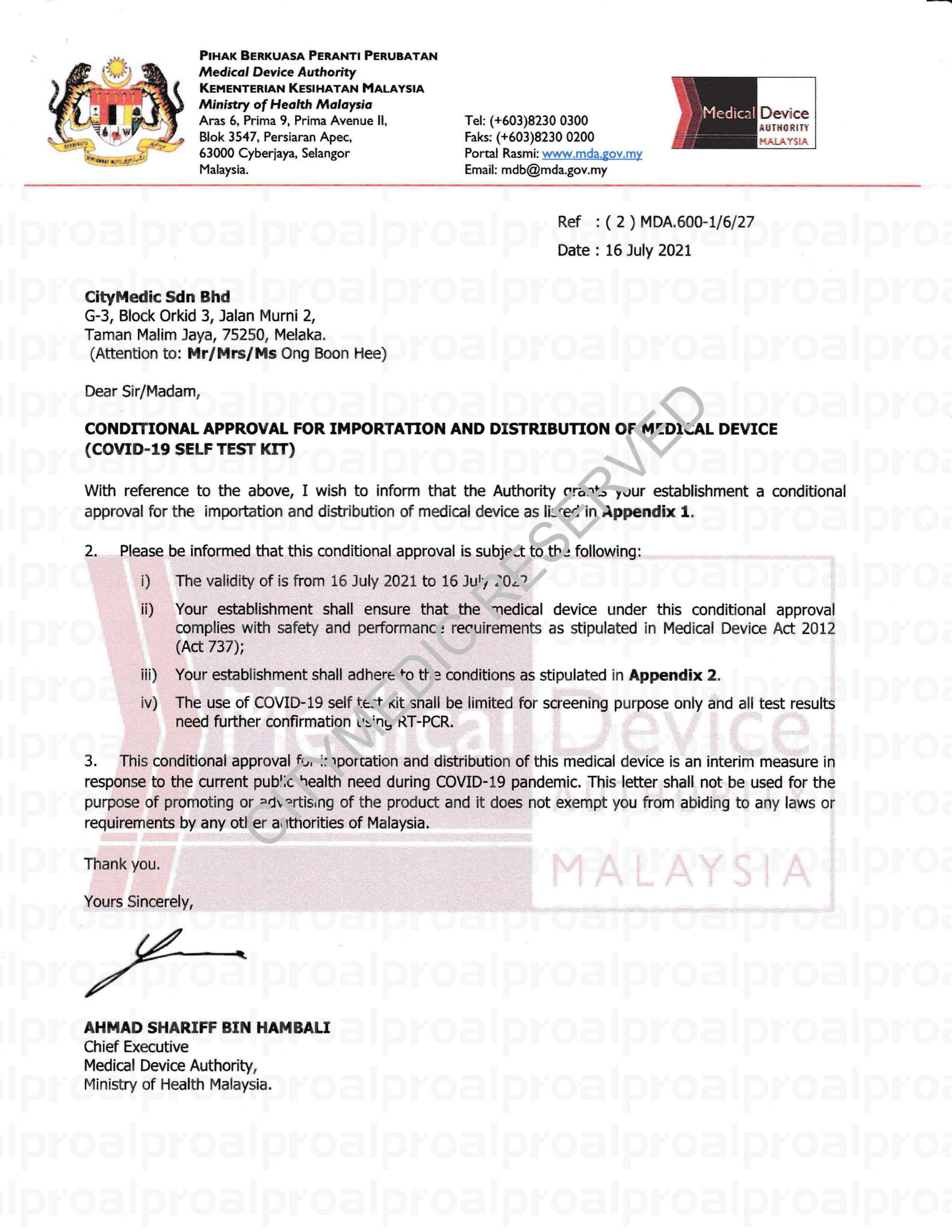 Gmate test kit malaysia