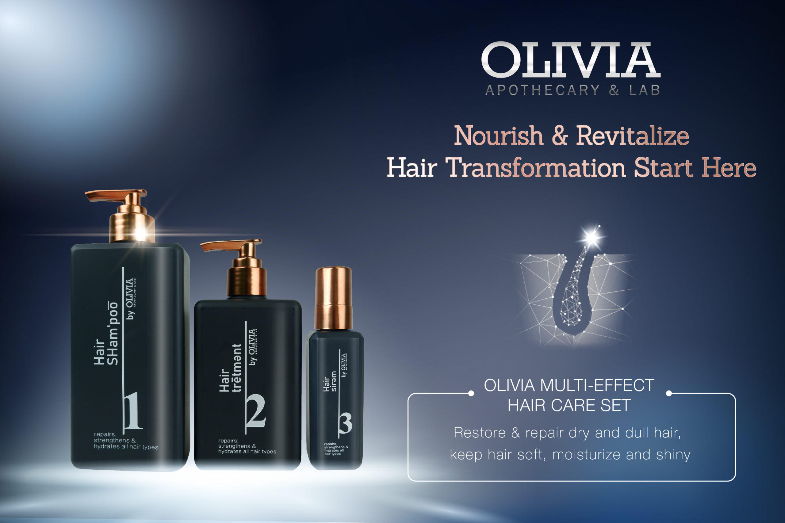 Olivia Hair Care Set | For Silky Soft Strands - Alpro Pharmacy