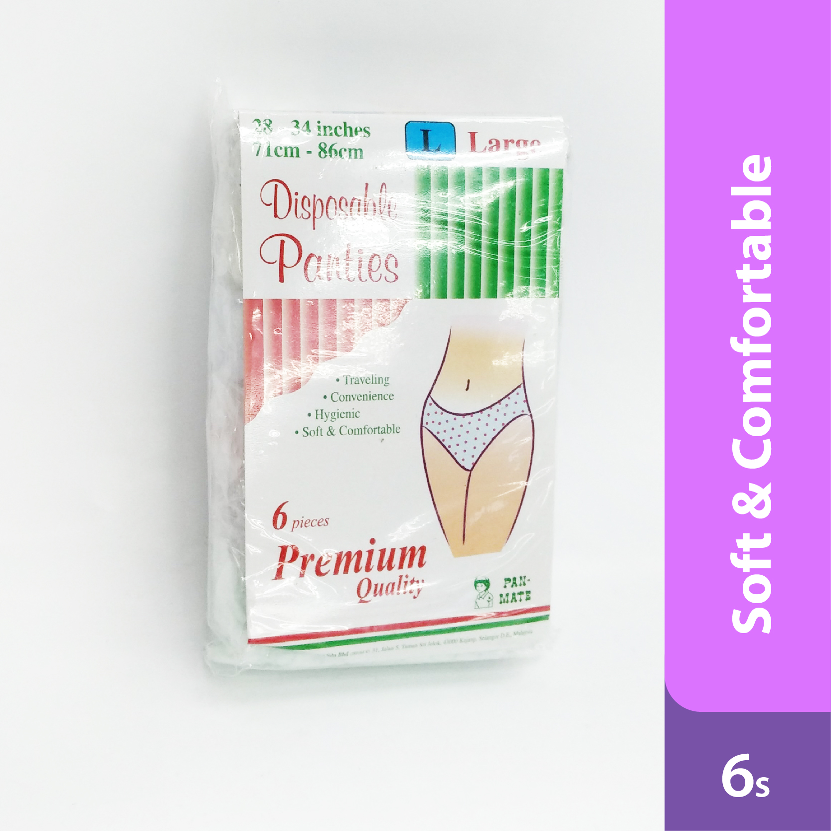 Pan-mate Premium Disposable Panties (l) 6s - Alpro Pharmacy