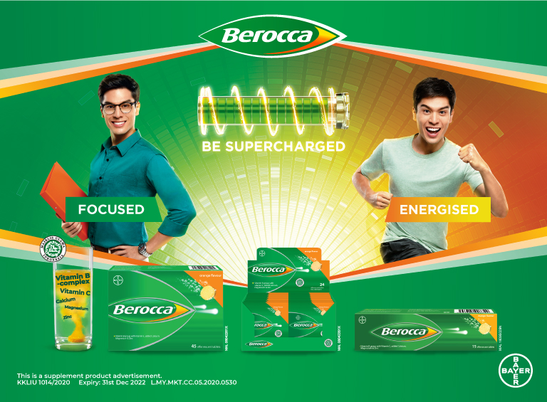 Berocca Performance Mango Effervescent Tablets With Vitamin C 30s