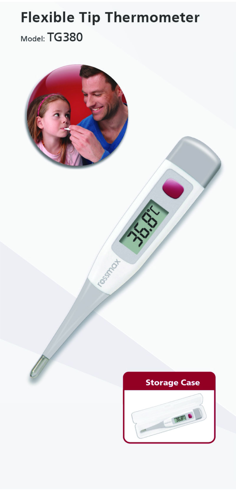 Rossmax Digital Thermometer Tg380 For Oral, Axillary & Rectal Alpro