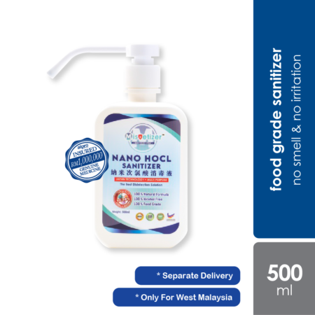 Mistetizer Nano HOCL Sanitizer 500ml (Pump) | Food Grade Sanitizer