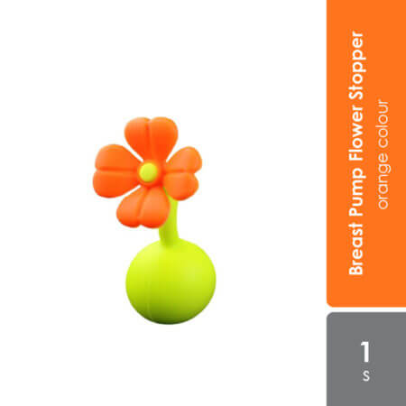Haakaa Silicone Breast Pump Flower Stopper - Orange