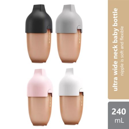 He Or She Ultra Wide Neck Baby Bottle 8oz Or 240ml | Multiple Colours