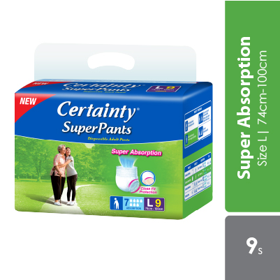 Certainty Superpants Adult Diaper | Regular Pack (l) X 9s