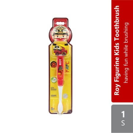 Fafc Robocar Poly Roy Figurine Kids Toothbrush 1s | For Kids Age 3 Years & Above