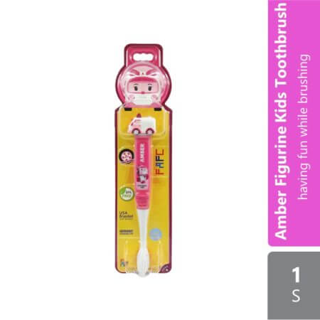 Fafc Robocar Poly Amber Figurine Kids Toothbrush 1s | For Kids Age 3 Years & Above