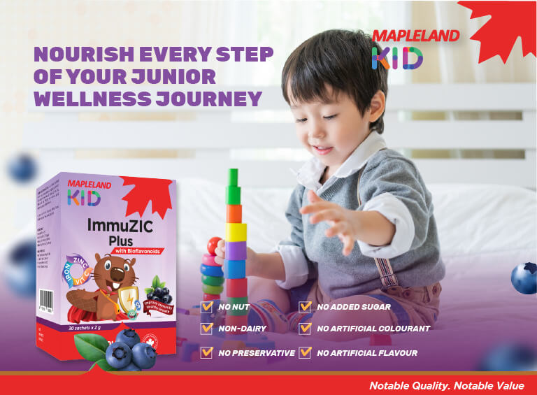 Mapleland Kid Multivitamin Lysine Zinc | Prebiotics Chewable Tablet 6X10S