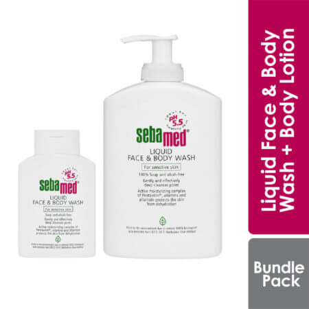 Sebamed Liquid Face&body Wash 1l Free 200ml + Face & Body Wash 20ml + Body Lotion 15ml