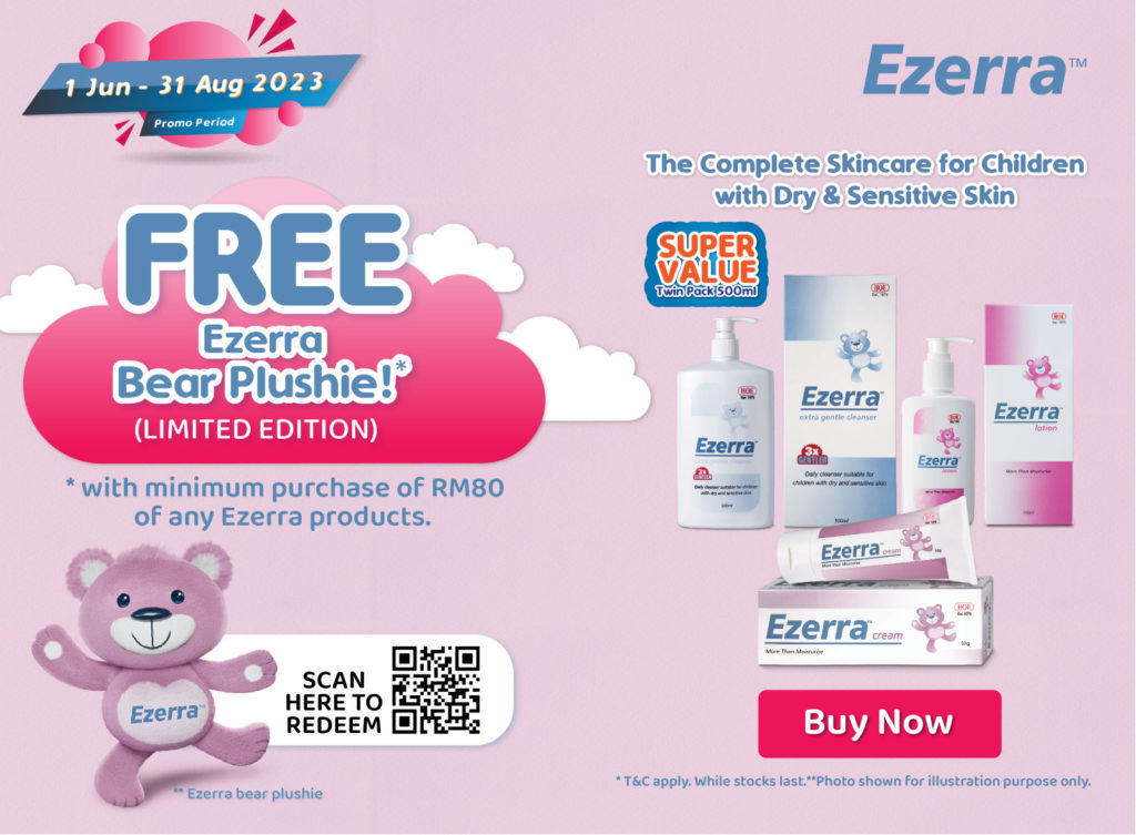 Ezerra Baby Extra Gentle Cleanser 500ml 2s | For Dry & Sensitive Skin