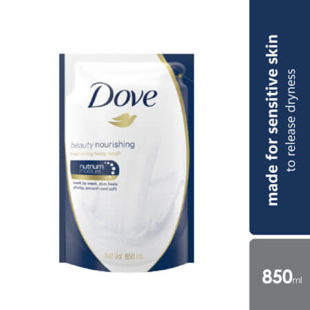 Dove Beauty Nourishing Body Wash Refill 850ml | Skin-friendly Moisturizer