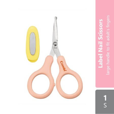 Combi Baby Label Nail Scissors Pink