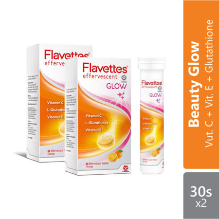 Flavettes Glow Effervescent 2x30s | Anti-aging & Skin Brightening