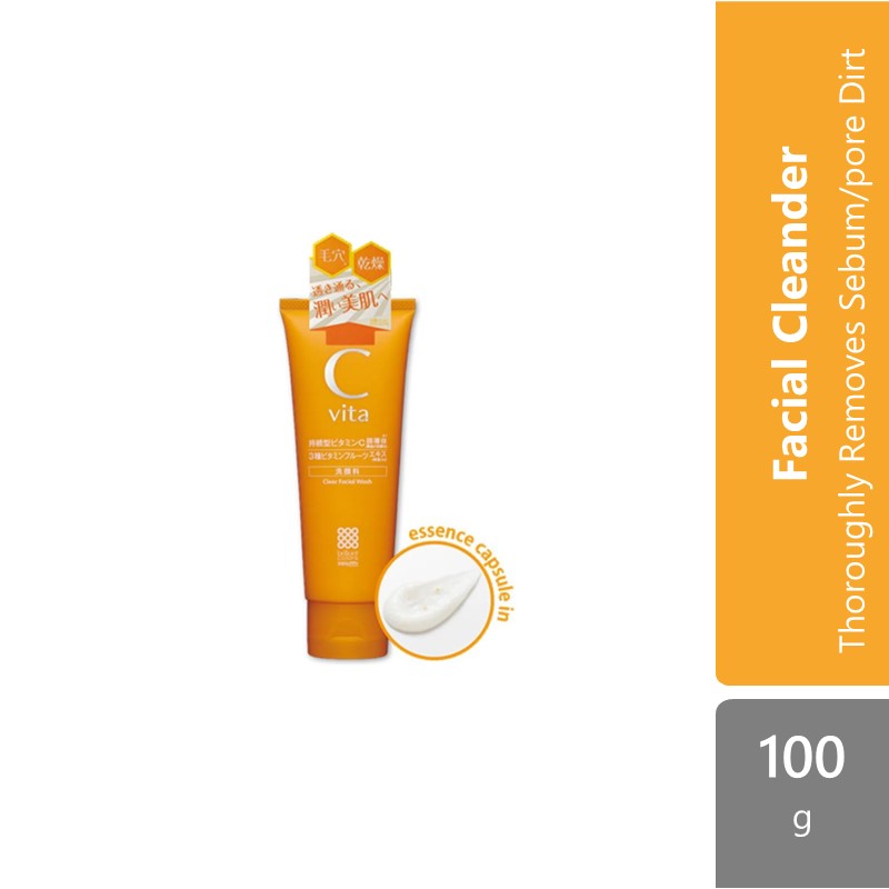 Meishoku Cvita Clear Facial Wash 100g | Thoroughly Removes Sebum/pore Dirta