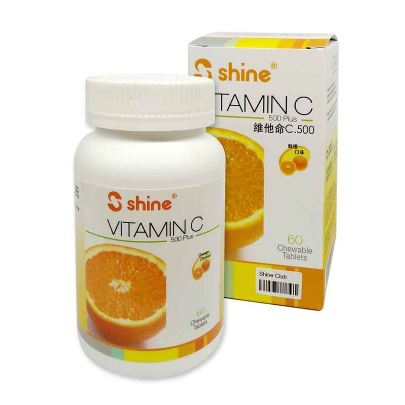 Shine Vitamin C-500mg (Orange) 60s | For Children- Vita C