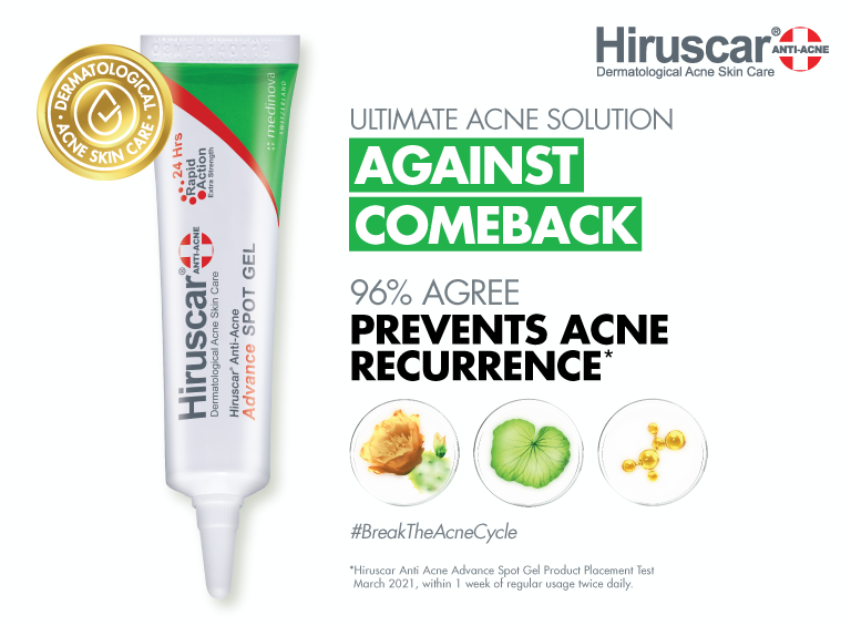 Hiruscar Anti-Acne Advance Spot Gel 10g | Rapid Scar & Acne Treatment in 24 Hours