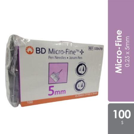 Bd Micro-fine Pen Needles 31g 0.25x5mm 100s With Alcohol Swab 20w
