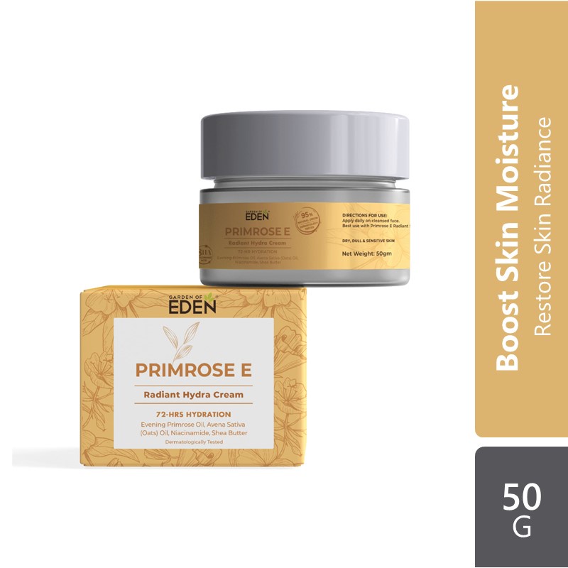 Garden Of Eden Primrose E Radiant Hydra Cream 50g | Boost Skin Radiance
