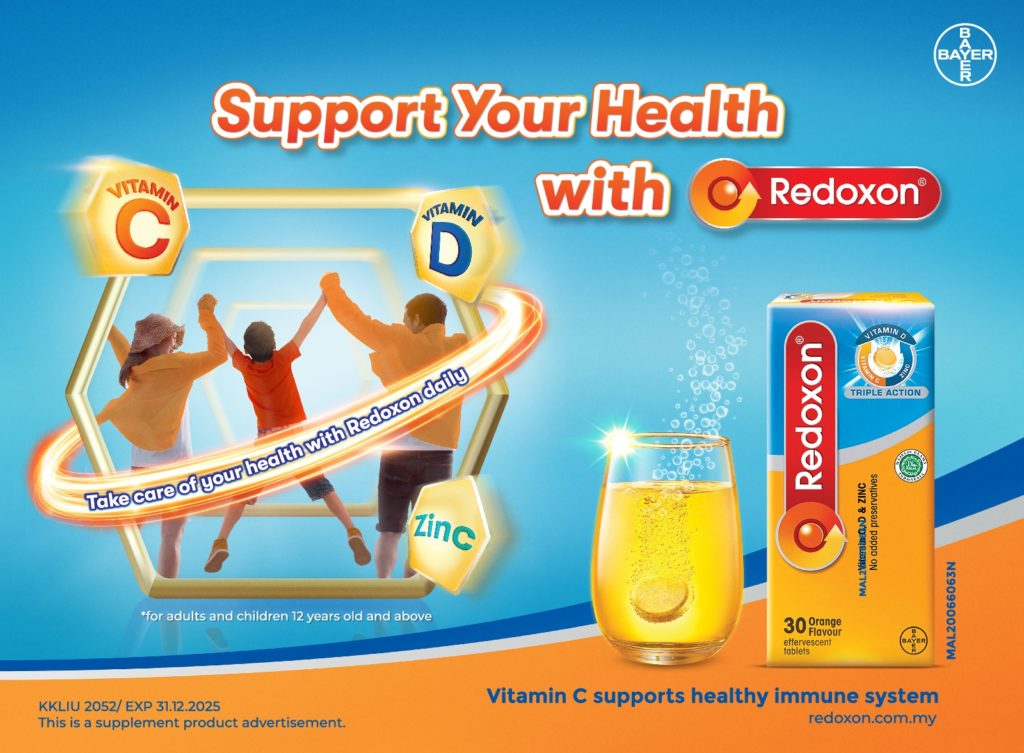 Redoxon Orange Triple Action Effervescent Vitamin C 30s | 3 Benefits In Just 1 Tablet