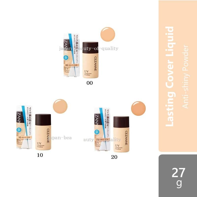 Cezanne Lasting Cover Foundation (00 Bright Beige/10 Bright O0 Natural Ocher) | Anti-shiny Powdercher/2