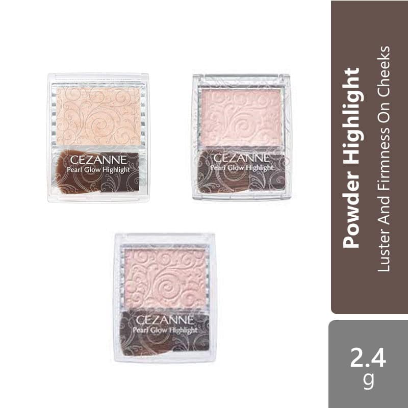 Cezanne Pearl Glow Highlight (01 Champagne Beige/02 Rose Beige/04 Shell Pink) | Luster And Firmness On Cheeks