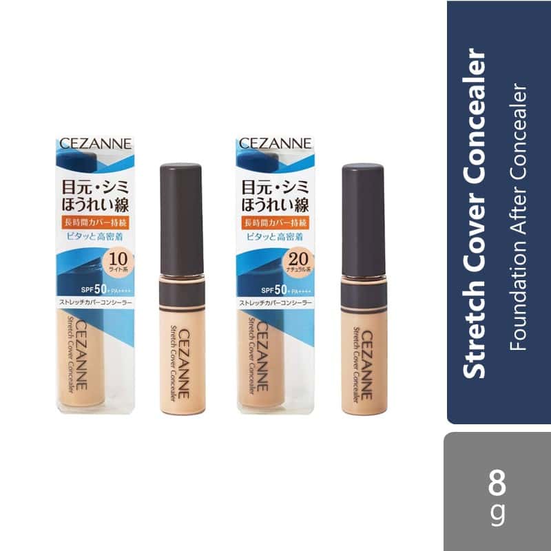 Cezanne Stretch Cover Concealer (10 Light/20 Natural) | Foundation After Concealer