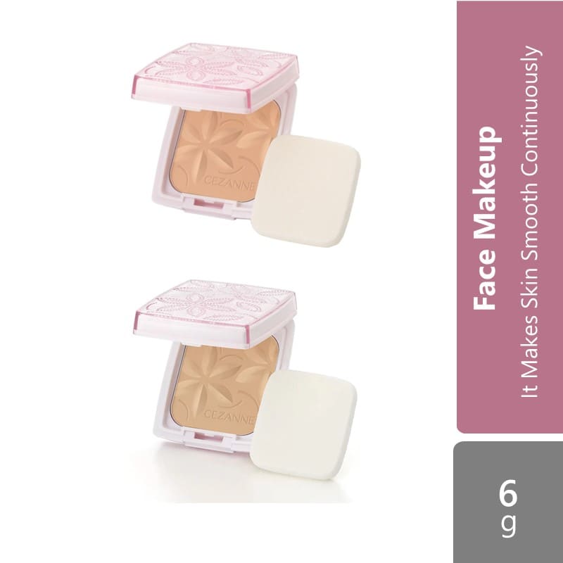 Cezanne Ultra Cover Uv Pact (02 Light Ocher/ 03 Ocher) | It Makes Skin Smooth Continuously