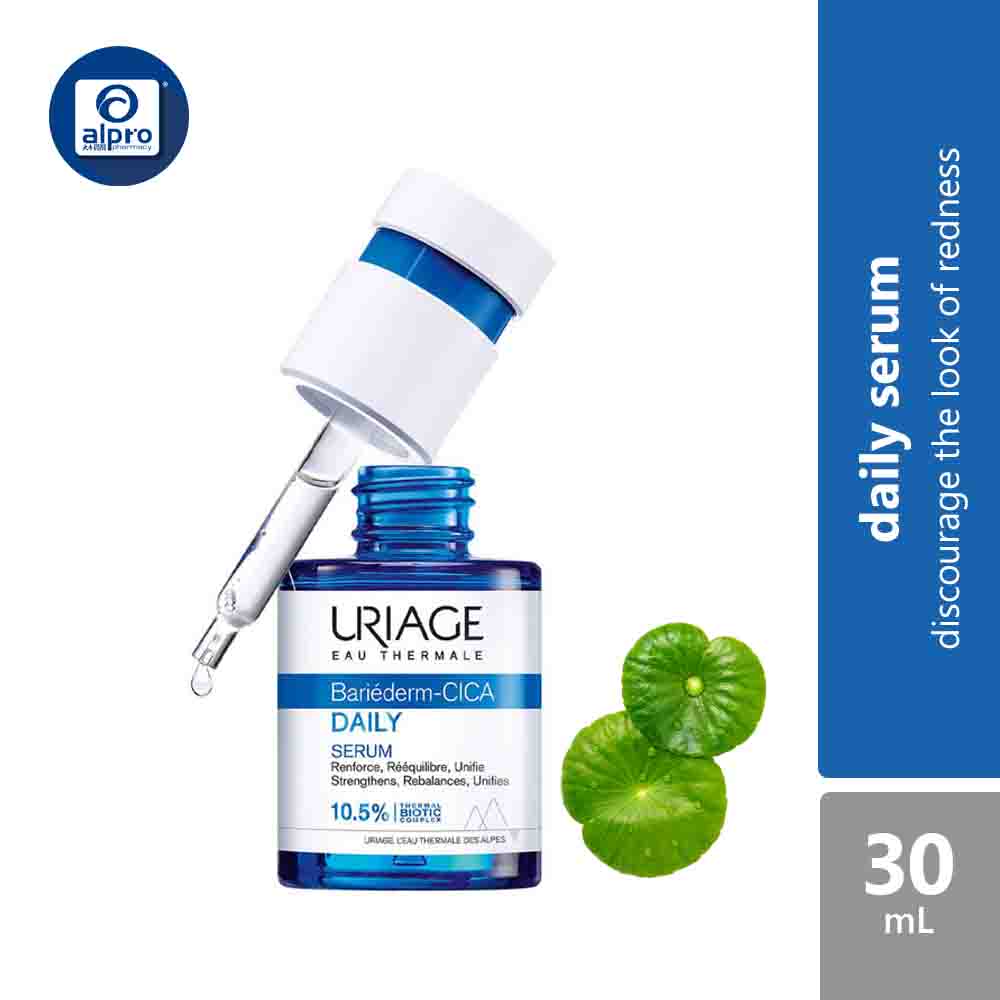 Uriage Bariederm Cica-daily Sserum 30ml | Strengthens, Protects & Repairs Damaged & Fragilized Skin