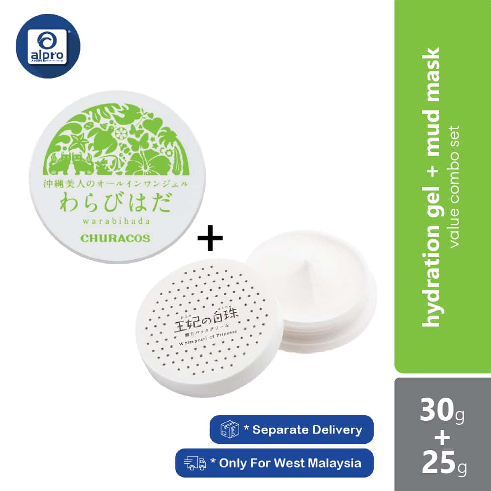Churacos Warabihada All-in-one Hydration Gel 30g + Moisturizing Mud Mask 25g | Value Combo Set