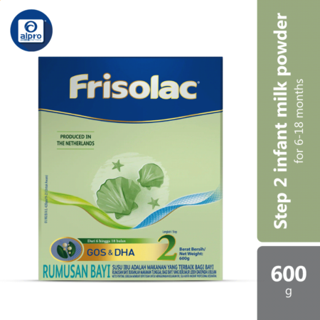 Frisolac GOS & DHA Step 2 Baby Milk Powder Formula 600g | For Aged 6-18 Months