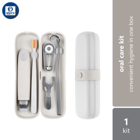 Flipper Mono Oral Care Kit (Harbor Gray/ Summer Gelato/ Garage Navy) 1s | Convenient Hygiene in One Box