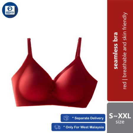 Crown Seamless Bra Red (Size S/ M/ L/ XL/ XXL) | Breathable and Skin Friendly