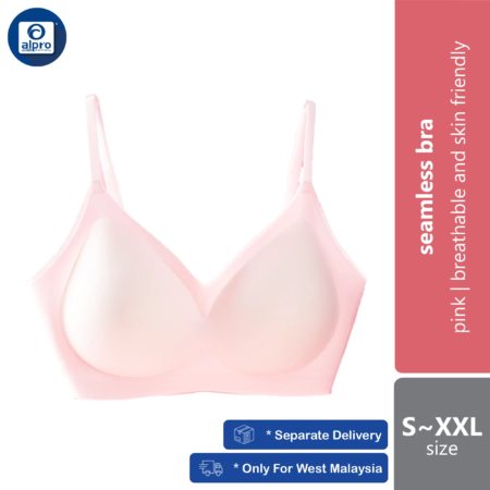 Crown Seamless Bra Pink (Size S/ M/ L/ XL/ XXL) | Breathable and Skin Friendly