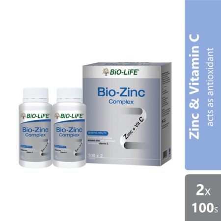 Bio-Life Bio-Zinc Complex 2X100s | Antioxidant Essential