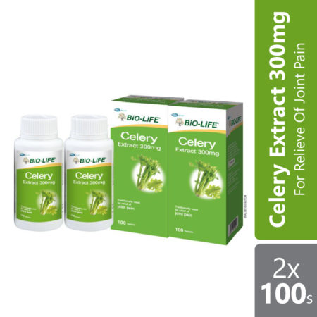 Bio-life Celery 300mg 2X100s | For Joint Health (Exp: 02/2025)