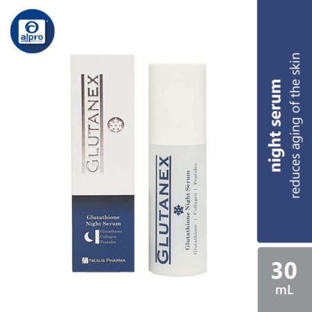 Glutanex Night Serum 30mL | Reduces Aging of The Skin / Brighten Skin Tone / Powerful Anti-wrinkle Effects