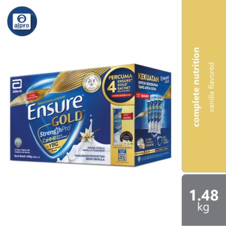 Abbott Ensure Gold Vanilla YBG 1.48kg FOC 4 Sachets | Complete Nutrition