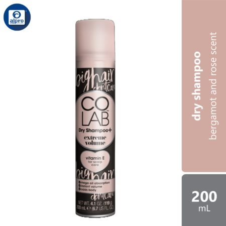 COLAB Dry Shampoo Plus Extreme Volume 200mL | Bergamot and Rose Scent