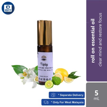 GoldanRain Tipsy Signature Premium Essential Oil Roll On 5mL | Clear Mind and Restore Focus