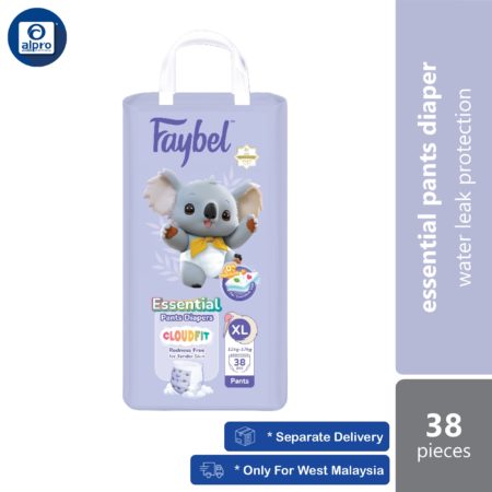 Faybel Essential Pants Diapers (Size XL) 38s | Water Leak Protection