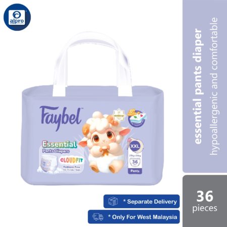Faybel Essential Pants Diapers (Size XXL) 36s | Hypoallergenic and Comfortable Pants Diaper