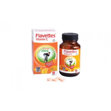 Flavettes Vitamin C 250mg Sugar Free Orange 100s