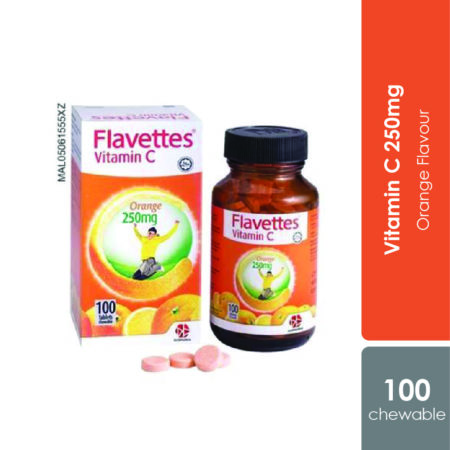 Flavettes Vitamin C 250mg Orange for Adults 100s | Immune System Health