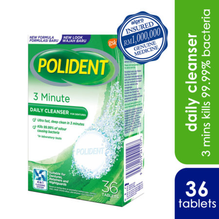 Polident Daily Cleanser For Dentures 3 Minute 36s (Promo) | Remove Plaque and Stain