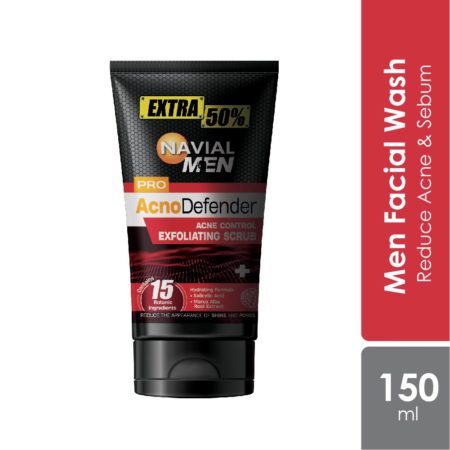 Navial Men Pro Acno Defender Exfoliating Scrub 150ml | Men Facial Wash