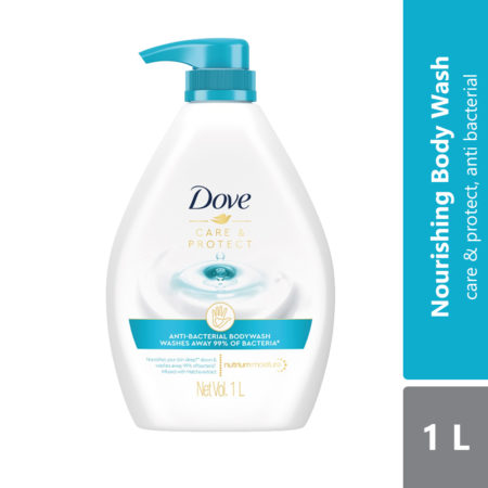 Dove Care & Protect Anti-Bacterial Body Wash 1L | Nourishing Body Wash