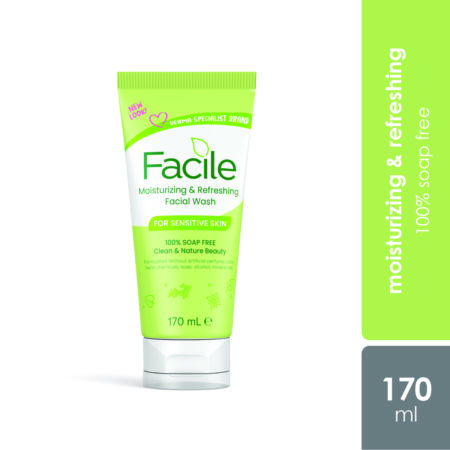 Facile Moisturizing & Refreshing Facial Wash 170ml | 100% Soap Free Gentle Facial Wash